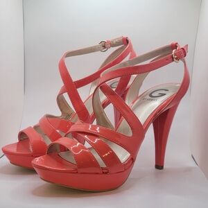 G by Guess Gavanra Coral Orange Platform Heels